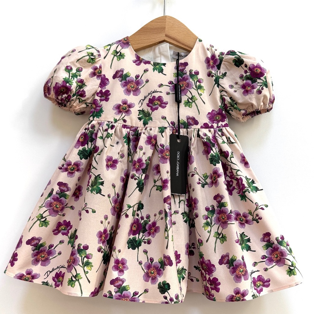 Dolce & Gabbana Baby 3-6 Months Cotton Poplin Floral Dress